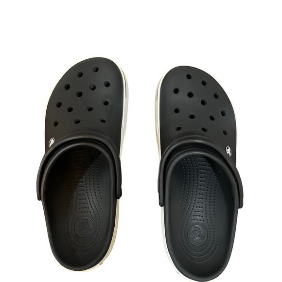 CROCS Crocband Clogs Black/White Men's Sz 11 - Picture 4 of 5